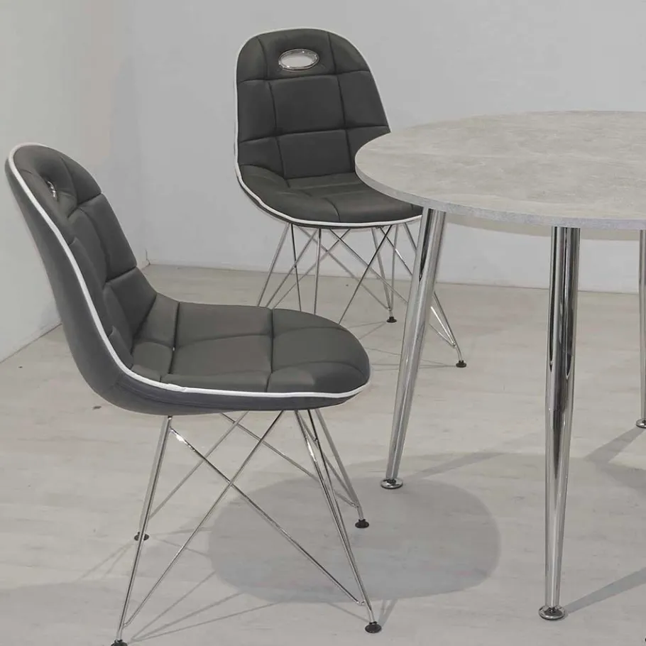 Clearance Wohnen Design Essgruppe in Rund - Flumicina (fünfteilig)