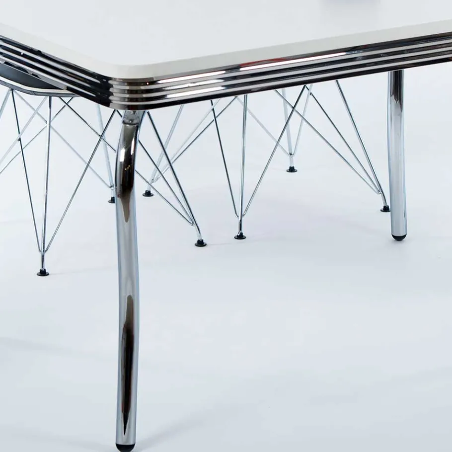 Online Wohnen Design Essgruppe in Schwarz & Weiß - Candelcero (fünfteilig)