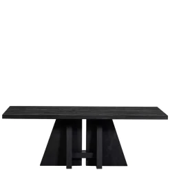 Sale Wohnen Design Esstisch aus schwarzem Massivholz - Emalika