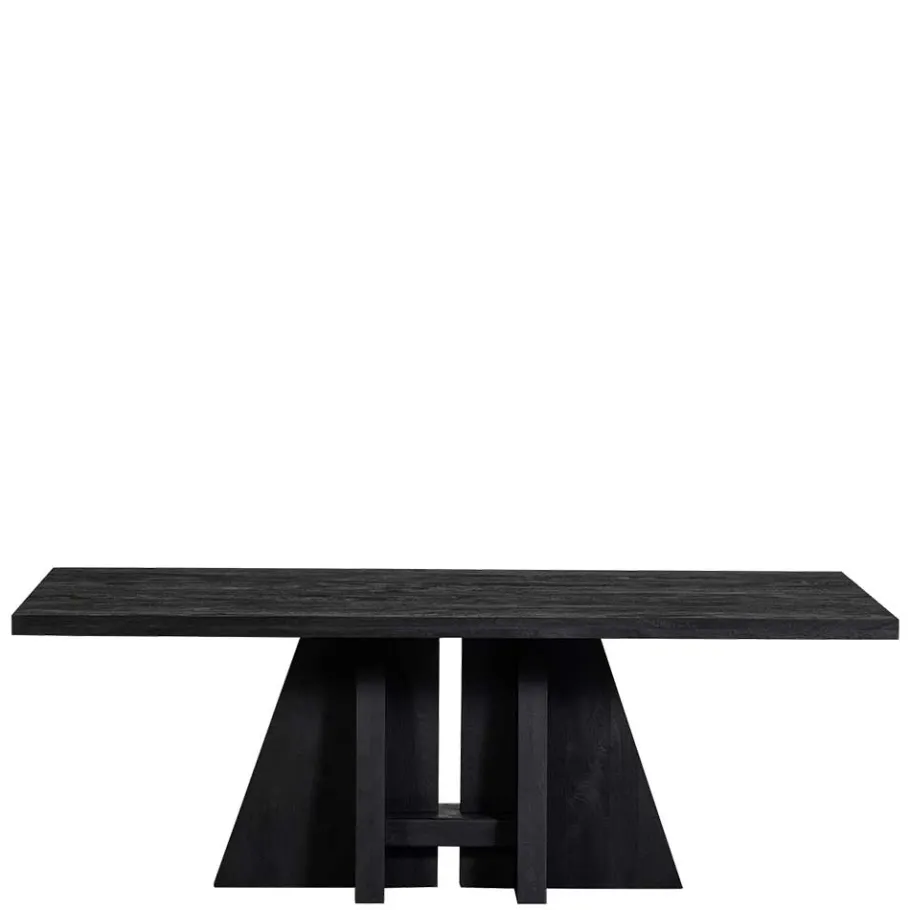 Sale Wohnen Design Esstisch aus schwarzem Massivholz - Emalika