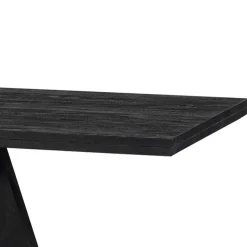 Sale Wohnen Design Esstisch aus schwarzem Massivholz - Emalika