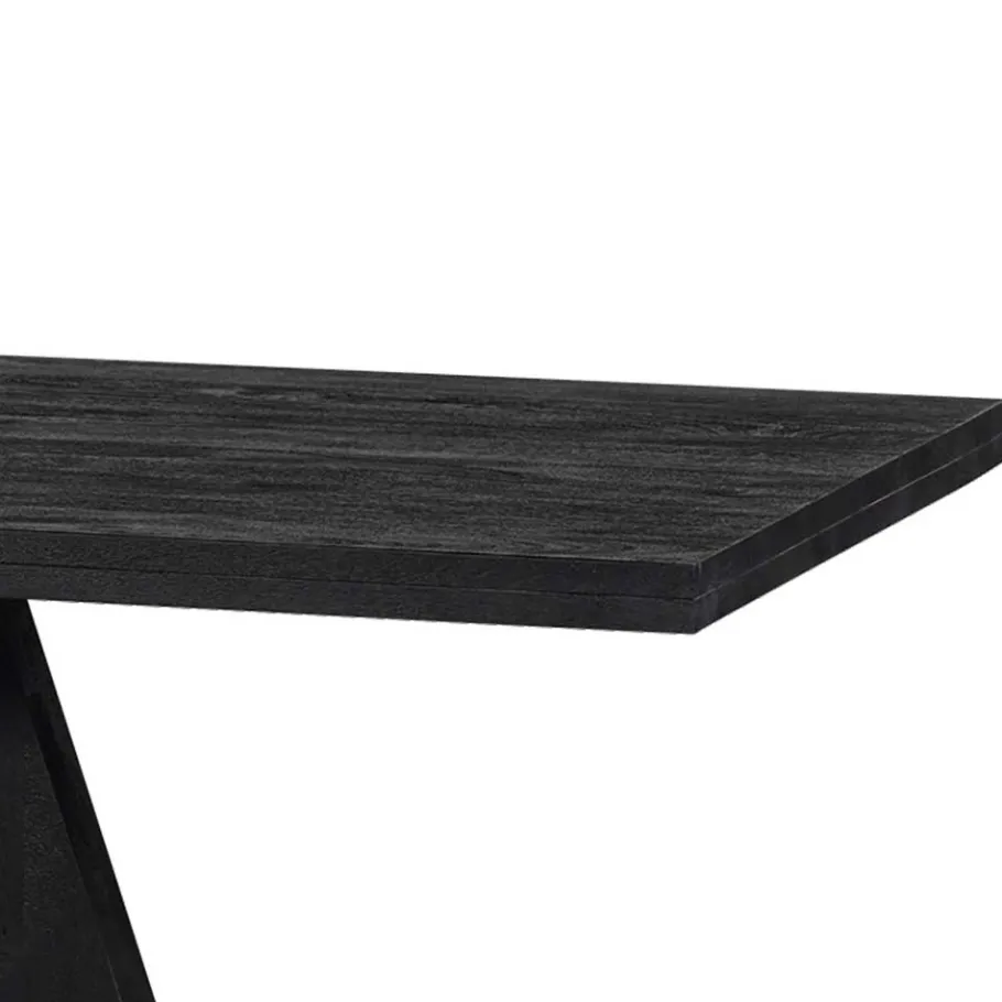 Sale Wohnen Design Esstisch aus schwarzem Massivholz - Emalika