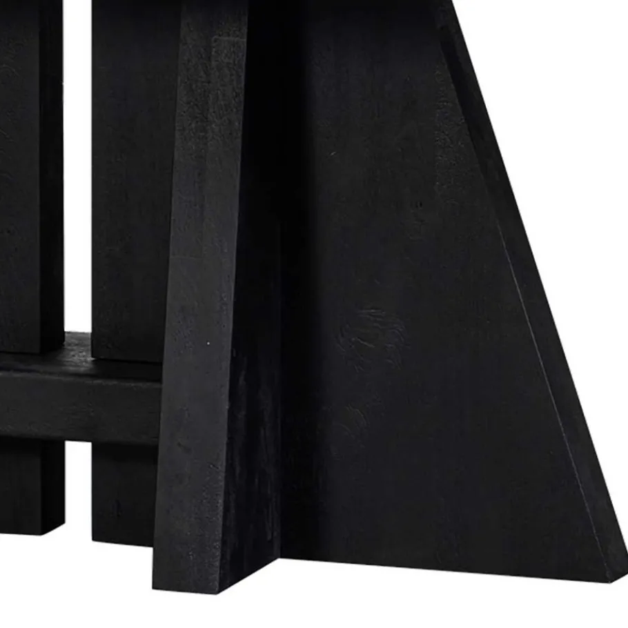 Sale Wohnen Design Esstisch aus schwarzem Massivholz - Emalika