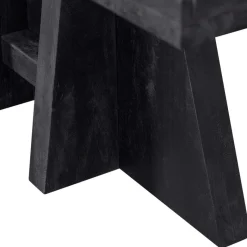 Sale Wohnen Design Esstisch aus schwarzem Massivholz - Emalika