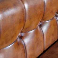 Clearance Wohnen Design Esstischsofa in Cognac Braun Leder - Citrosca