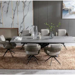 Discount Wohnen Design Esszimmer Drehstuhl mit Armlehnen - Bailon (2er Set)