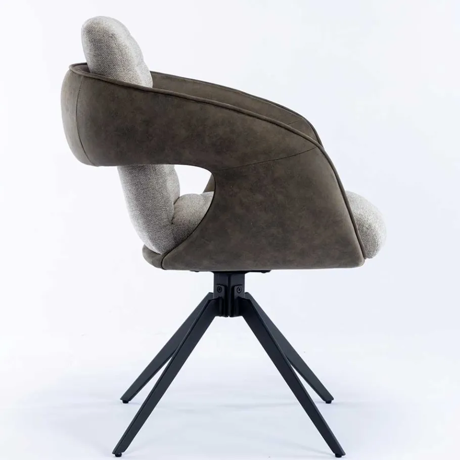 Discount Wohnen Design Esszimmer Drehstuhl mit Armlehnen - Bailon (2er Set)