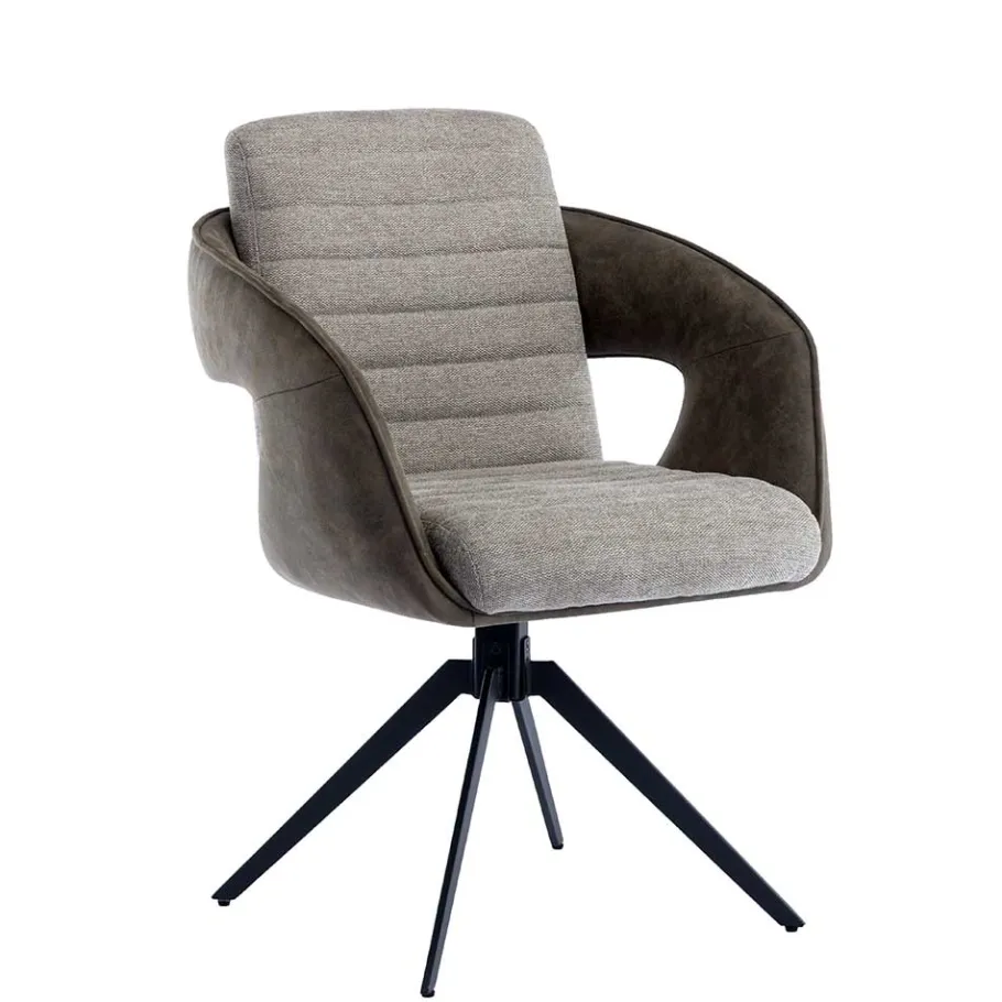 Discount Wohnen Design Esszimmer Drehstuhl mit Armlehnen - Bailon (2er Set)