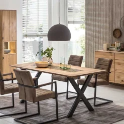 Hot Wohnen Design Esszimmer Esstisch mit X-Füßen - Vardriva