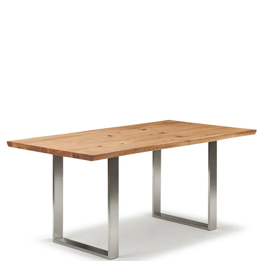 Discount Wohnen Design Esszimmertisch aus Wildeiche Naturkante - Sympatia
