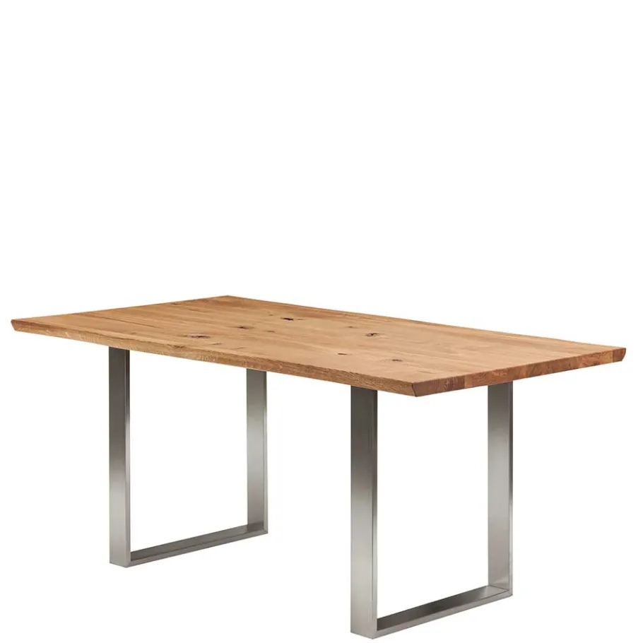 Discount Wohnen Design Esszimmertisch aus Wildeiche Naturkante - Sympatia