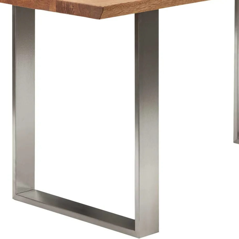 Discount Wohnen Design Esszimmertisch aus Wildeiche Naturkante - Sympatia