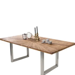 New Wohnen Design Esszimmertisch aus Altholz Teak - Liberty