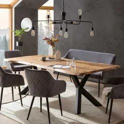 Sale Wohnen Design Esszimmertisch mit Naturkanten Platte - Kobi
