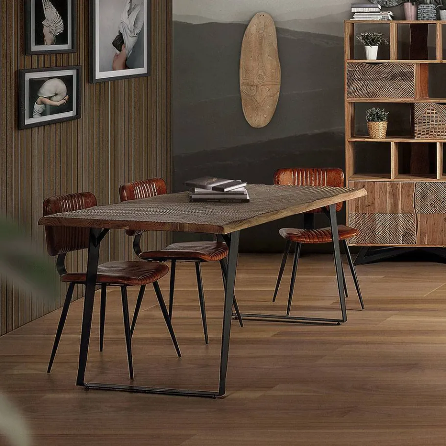 Sale Wohnen Design Esszimmertisch mit Baumkante Akazie - Merlan
