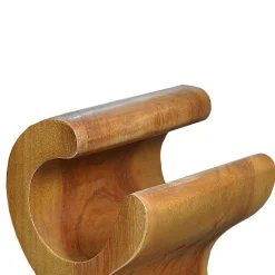New Wohnen Design Flaschenregal aus Suar Massivholz - Teako