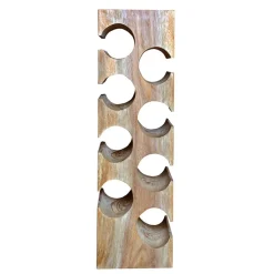 Best Wohnen Design Flaschenregal aus Mangobaum Massivholz - Yucata