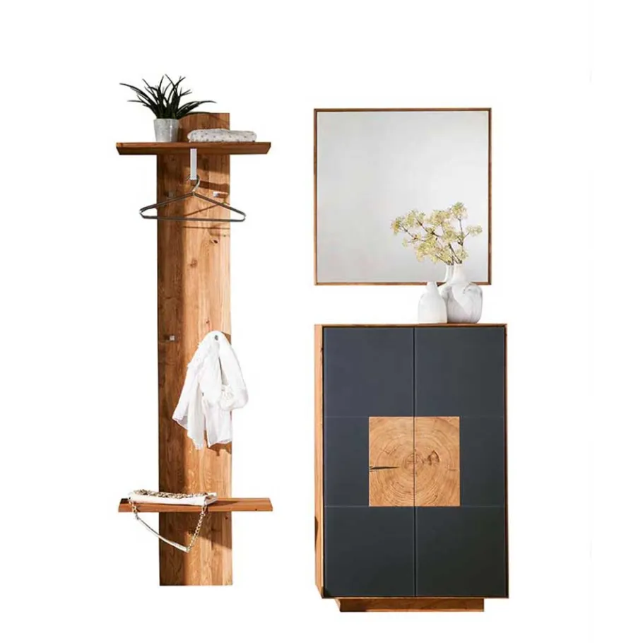 New Wohnen Design Flureinrichtung in Wildeiche - Mandrey I (dreiteilig)