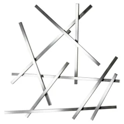 Discount Wohnen Design Garderobe aus gebürstetem Edelstahl - Lomarios