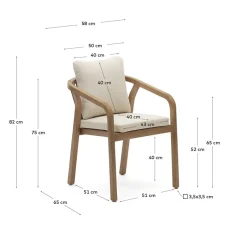 Online Wohnen Design Gartenstühle mit Armlehnen - Faneto (4er Set)