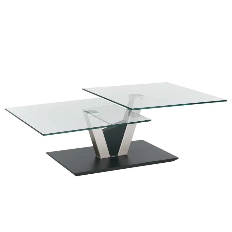 Outlet Wohnen Design Glas Couchtisch mit schwenkbarer Tischplatte - Exotica