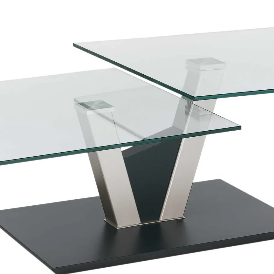 Outlet Wohnen Design Glas Couchtisch mit schwenkbarer Tischplatte - Exotica