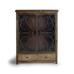 Sale Wohnen Design Highboard mit Glas Metalltüren - Everton