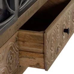 Sale Wohnen Design Highboard mit Glas Metalltüren - Everton