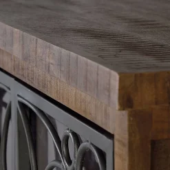 Sale Wohnen Design Highboard mit Glas Metalltüren - Everton