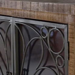 Sale Wohnen Design Highboard mit Glas Metalltüren - Everton