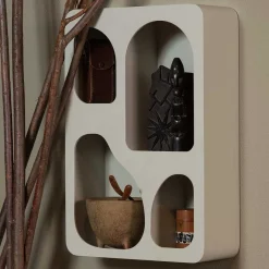 Outlet Wohnen Design Hängeregal in Hellgrau - Martinus