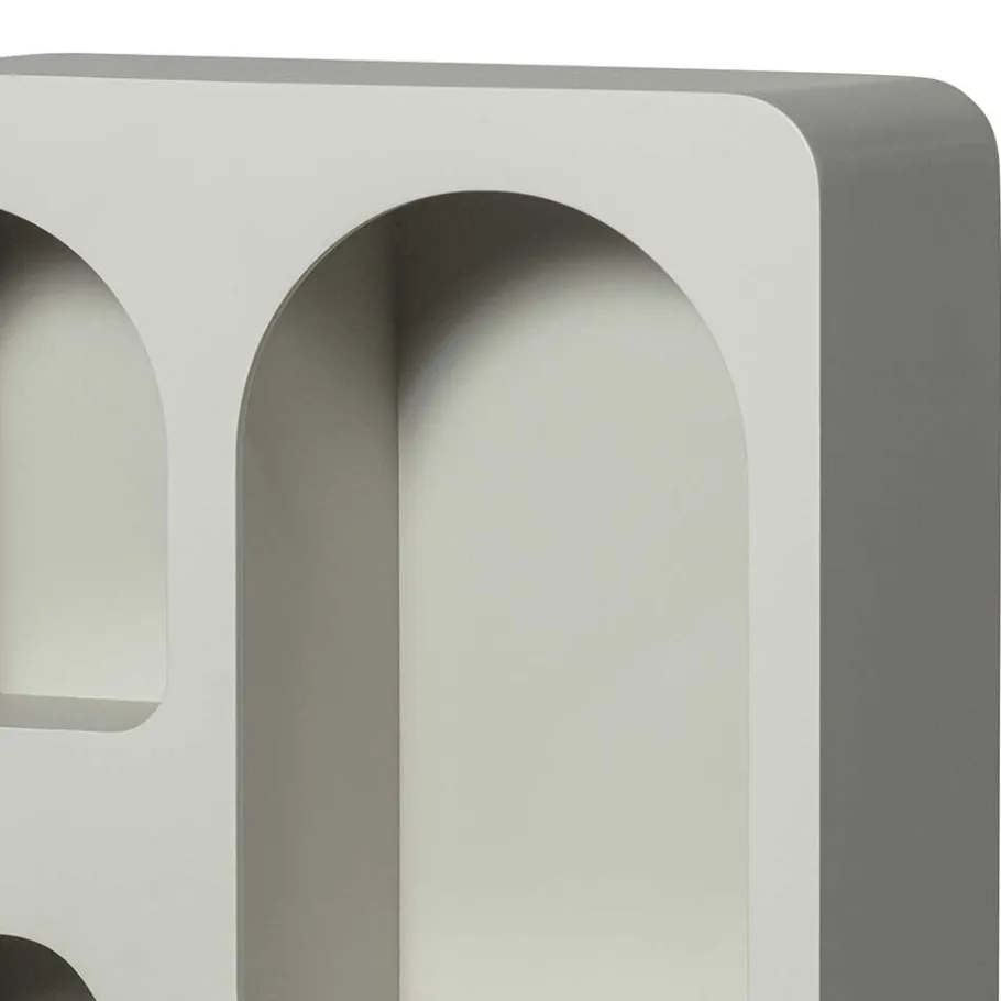 Outlet Wohnen Design Hängeregal in Hellgrau - Martinus