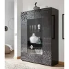 Wohnen Design Hochglanz Vitrine in Anthrazit - Ipatal