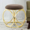 New Wohnen Design Hocker mit Polstersitz Samt Taupe - Rumelia
