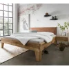 New Wohnen Design Holzbett & Nachtkonsolen - Aryvano (dreiteilig)
