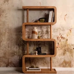 Outlet Wohnen Design Holzregal aus Akazie Massivholz - Selrito
