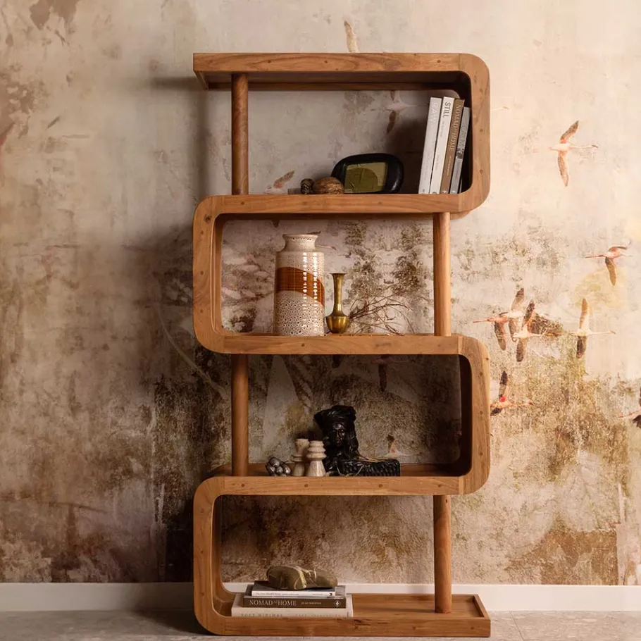 Outlet Wohnen Design Holzregal aus Akazie Massivholz - Selrito