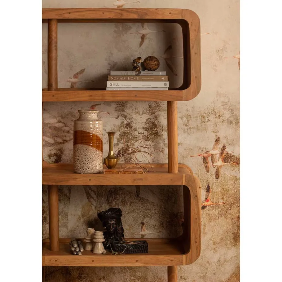 Outlet Wohnen Design Holzregal aus Akazie Massivholz - Selrito