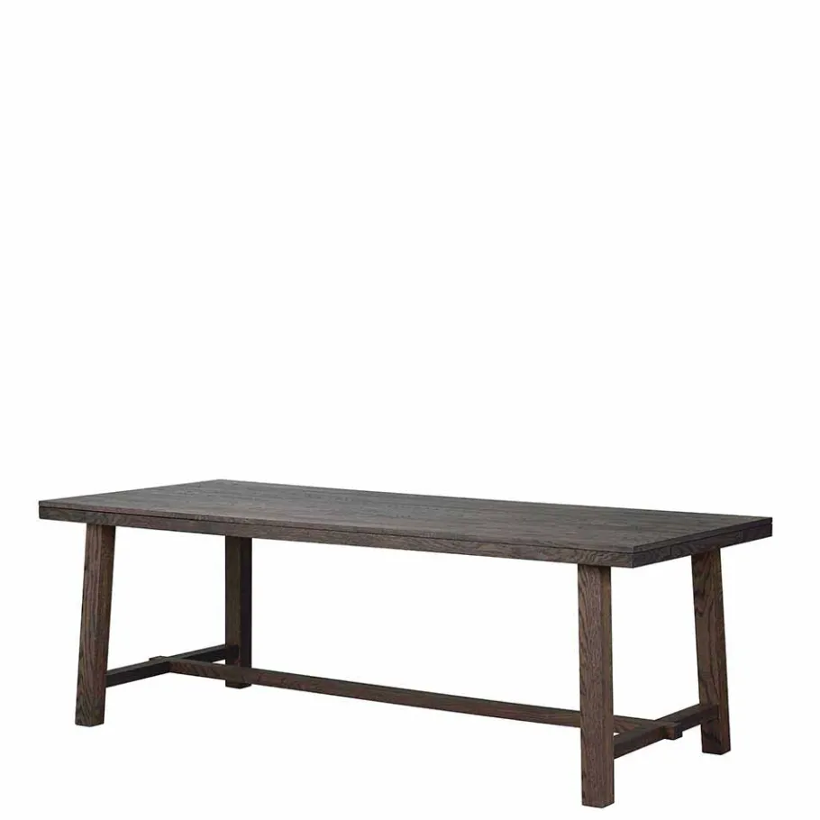 Discount Wohnen Design Holztisch aus Eiche dunkel lackiert und gebürstet - Vedraza