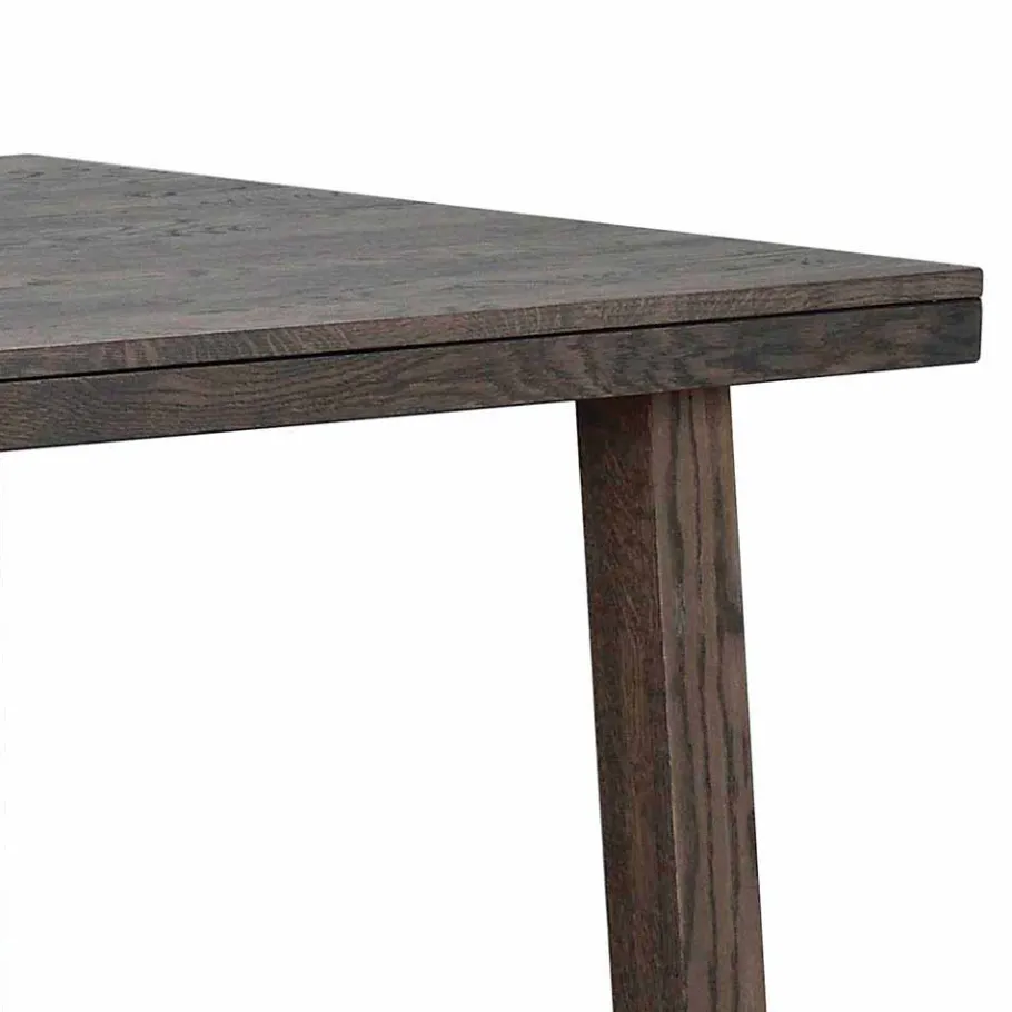 Discount Wohnen Design Holztisch aus Eiche dunkel lackiert und gebürstet - Vedraza