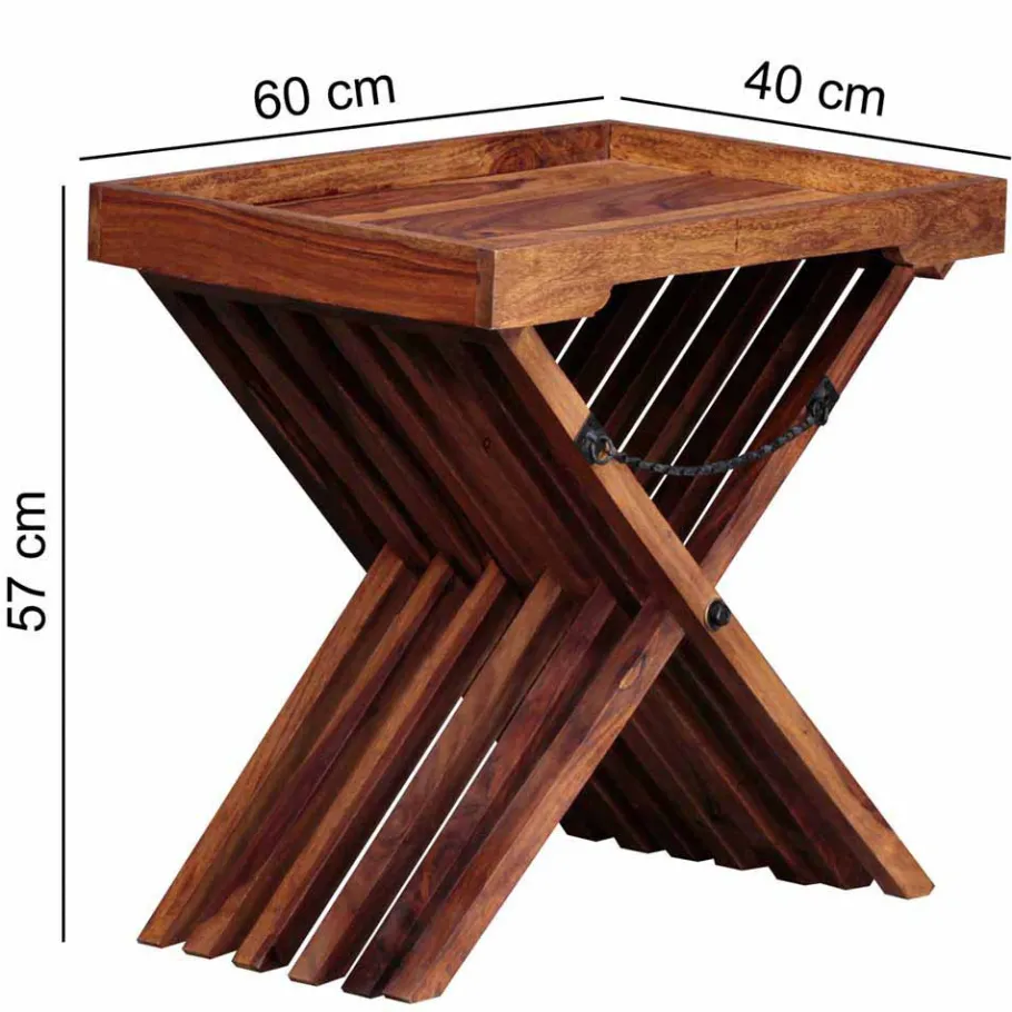 Outlet Wohnen Design Klapptisch Hoslo mit Tablett abnehmbar