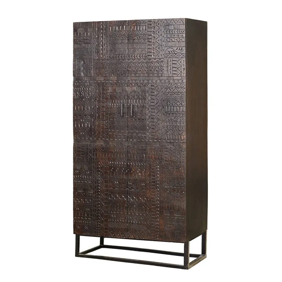 New Wohnen Design Kleiderschrank in Walnuss Braun - Solu