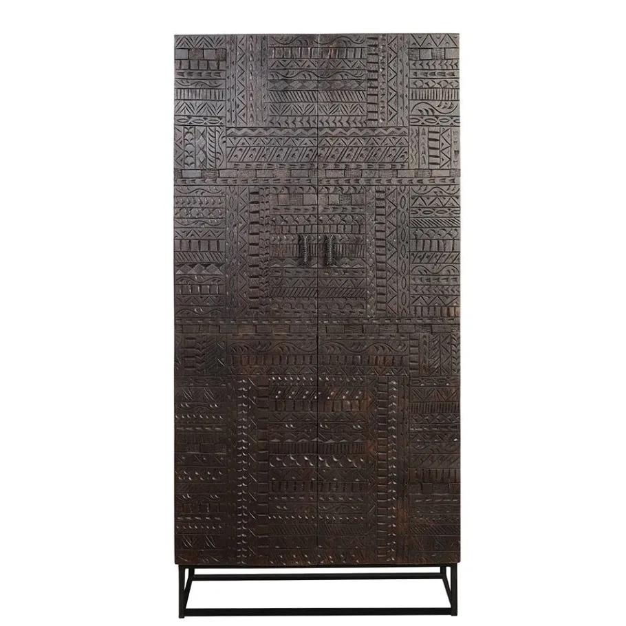 New Wohnen Design Kleiderschrank in Walnuss Braun - Solu
