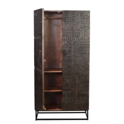 New Wohnen Design Kleiderschrank in Walnuss Braun - Solu