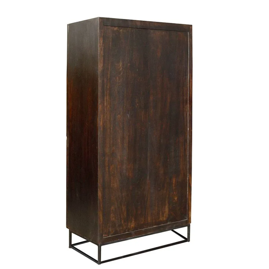 New Wohnen Design Kleiderschrank in Walnuss Braun - Solu