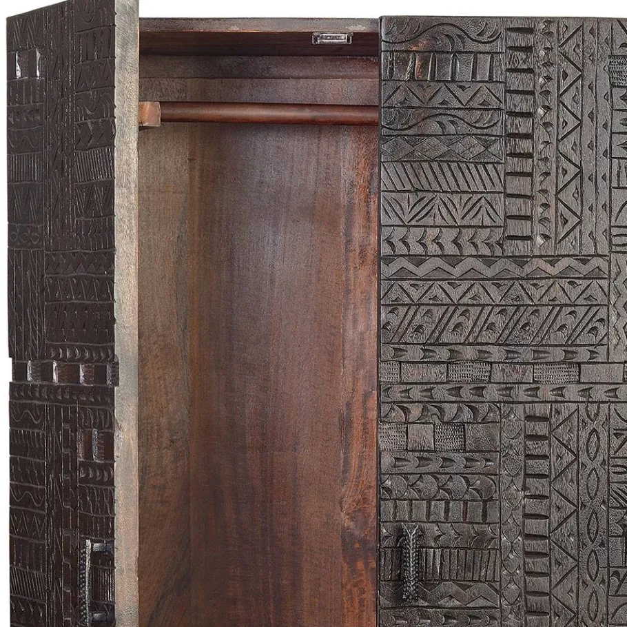 New Wohnen Design Kleiderschrank in Walnuss Braun - Solu
