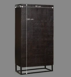 New Wohnen Design Kleiderschrank in Walnuss Braun - Solu
