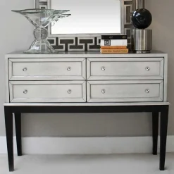 Hot Wohnen Design Konsolentisch in Silber & Schwarz - Formosa