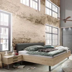 Online Wohnen Design Loft Bett mit Nachttischen - Licruva (dreiteilig)