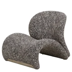 Online Wohnen Design Loungesessel in Dunkelbraun meliert - Sacalobra